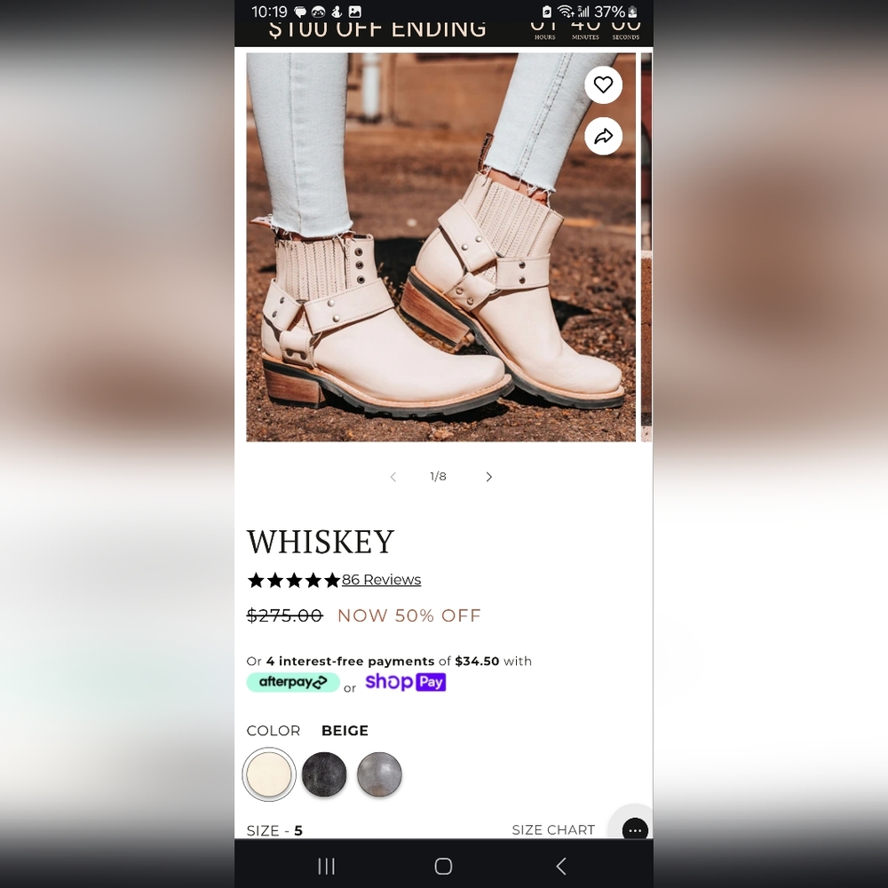 Freebird by Steven Beige Ankle Boots